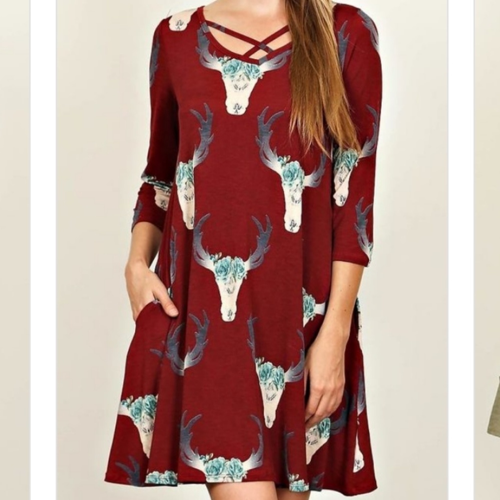 Elk dress with pockets